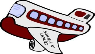 drawing of a funny airplane