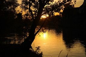 danube at sunset