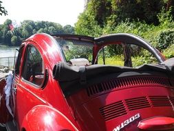 Red vintage cabriolet