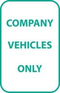 company vehicles only sign