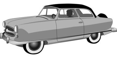 convertible gray car drawing