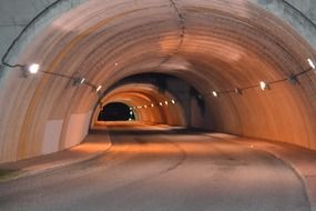 empty lighted car tunnel