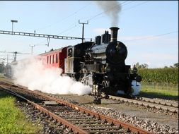 retro steam train