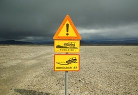 iceland road sign