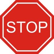 stop road sign drawing