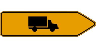 direction sign for trucks