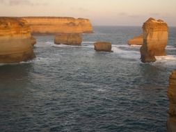 cliffs on the coast in Australia