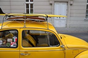 yellow vw beetle