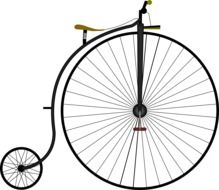 painted high wheel bicycle