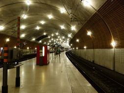 light on the train station