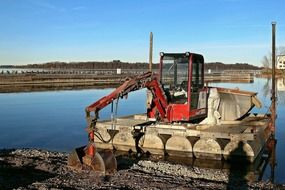 water construction vehicle