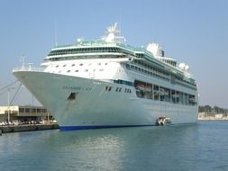 Cruise ship in ocean