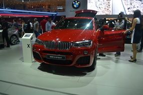 red BMW at the show