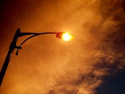 evening sky over a street lamp