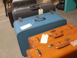 vintage colorful luggages for journey