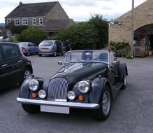 black classic car in Europe