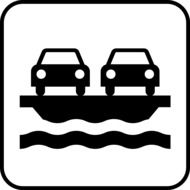 car ferry sign
