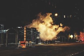 smoke at a building in new york