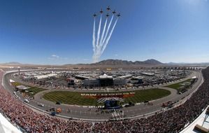 fighter flight over the race track