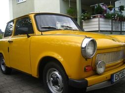 classic yellow car