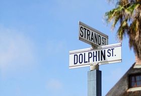 street signs on the pillar