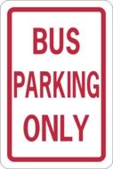 clipart of Bus parking only roadsign