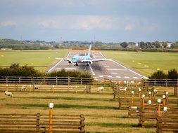 airplane by the airport