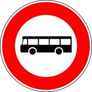 busses traffic sign drawing