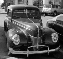 classic car monochrome