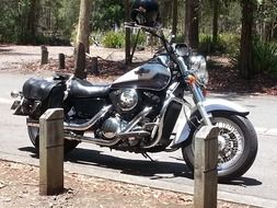 motorcycle on the road among beautiful nature