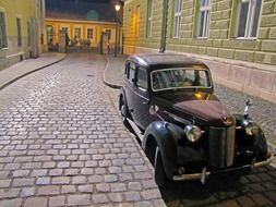 old car on the old street