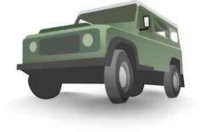 green jeep as a graphic image