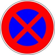 round prohibition sign stop