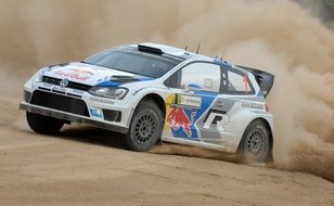 Racing car on rally in sardinia