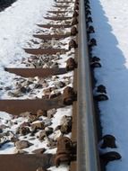 railway in the snow