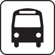 public transport road sign