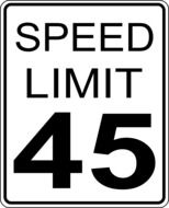 speed limits sign drawing