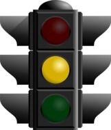 yellow light traffic flashing slow