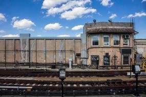 graffiti on the windows at the railway station