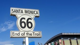 route 66 santa monica drawing