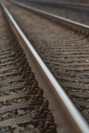 rails close-up on blurred background