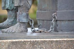 Stone statue of prisoner
