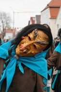 man in a scary mask at masquerade