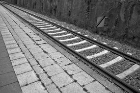 grey railway track