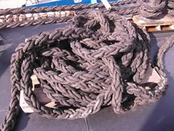 Knot on the ship close-up