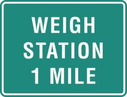 road information weigh station 1 mile
