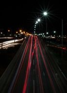 road lights at night, monterrey, mexico