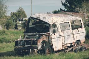 truck old damaged rust scrap
