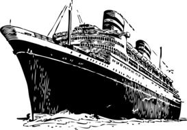 graphic image of a large cruise ship