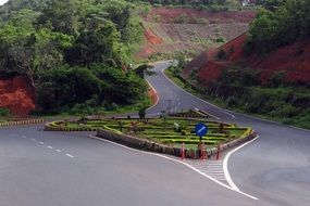 road traffic island